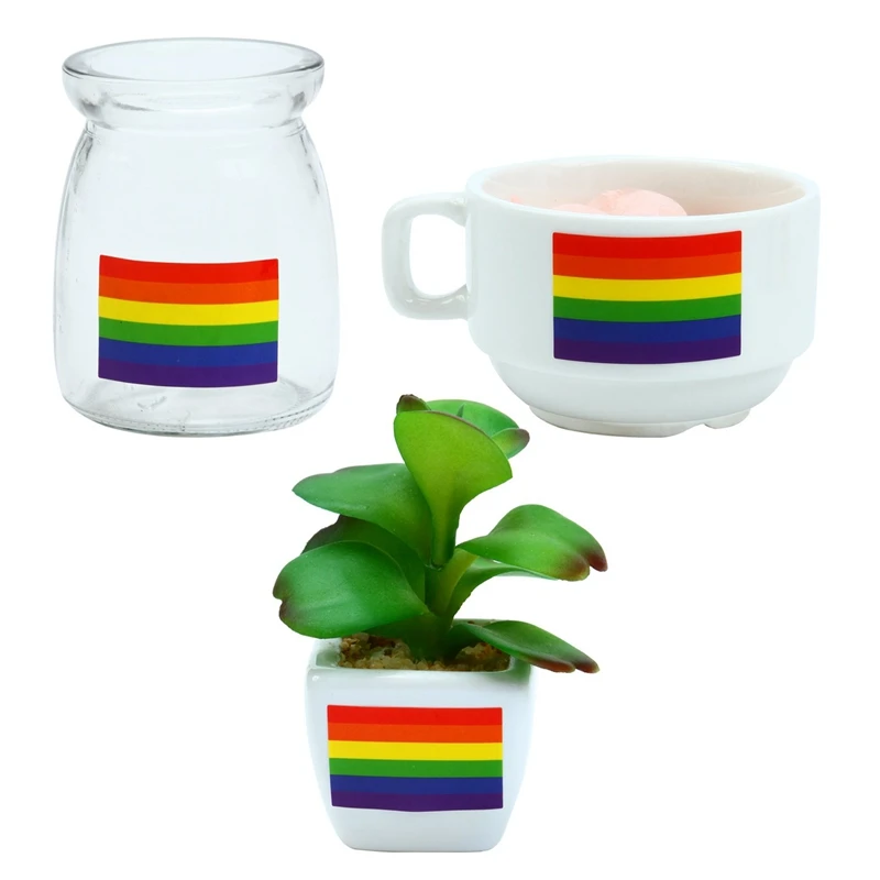 500 шт. радужных наклеек для гомосексуалистов в рулоне поддержка ЛГБТ причин