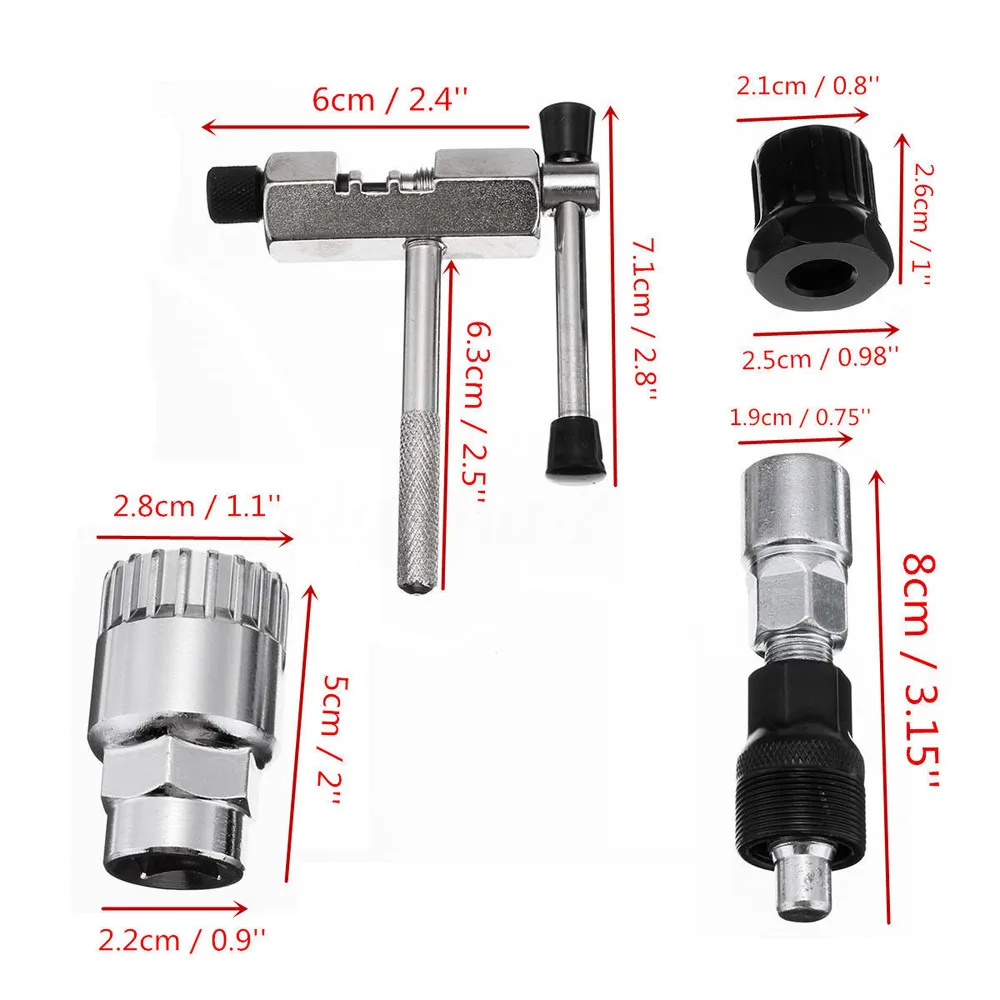 

4Pc Kit Bicycle Repair Hand Tools Bike Repair Tool Mountain Bike MTB Bicycle Crank Chain Axis Extractor Removal Repair Tool Kit