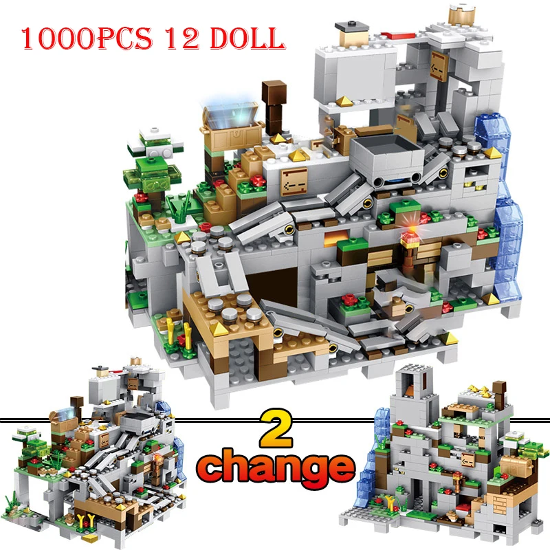 

Multiple Topics Mine Cave Mountain Waterfall Village Jungle TreeHouse Farm Figures Bricks Sets Building Blocks Model Toys Gifts