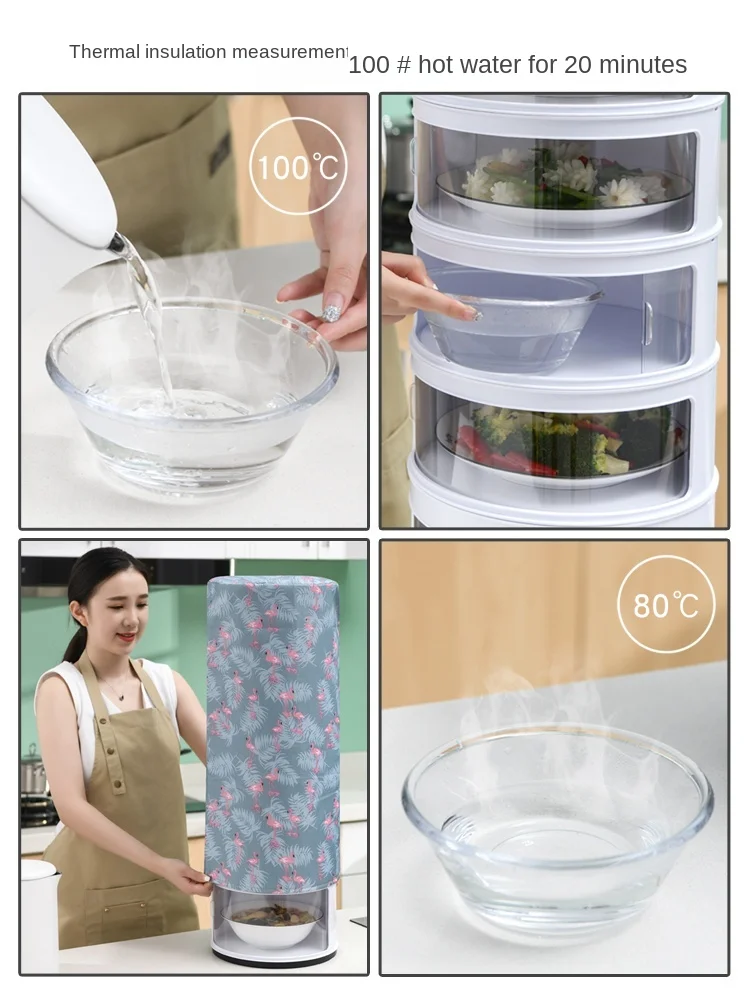 

TT Kitchen Storage Rack Multi-Functional Multi-Layer Storage Rack Table Top Insulation Bowl Plate Artifact