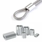 Стальной трос M1 до M12, различные характеристики, зажим для фиксации троса, 8 форм, двойное отверстие, алюминиевые зажимы, ОБЖИМНАЯ петля