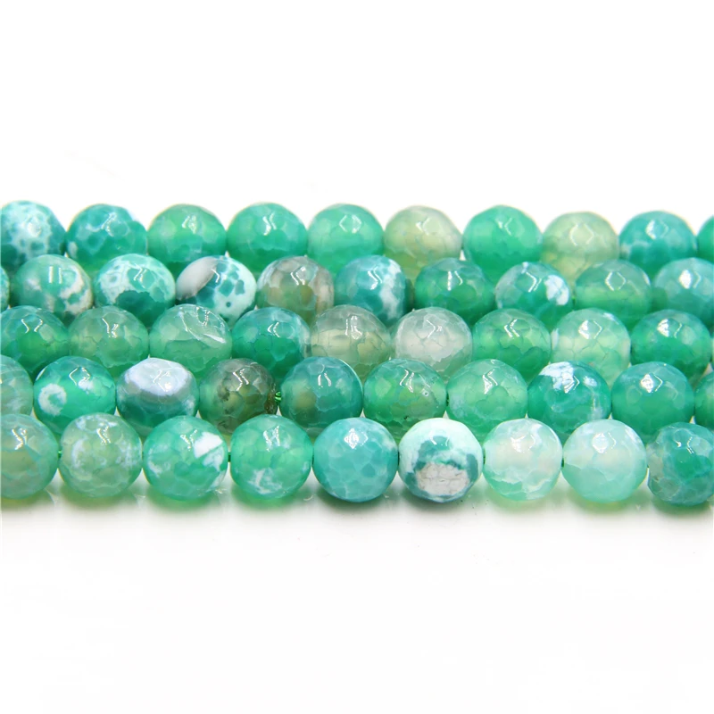 15.5" Wholesale Green Faceted Agat Beads Natural 6 mm 8 10 Loose For DIY Making Jewelry Decora Women Bracelets | Украшения и