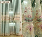 Европейские роскошные виллы вышитые затемненные шторы в простом стиле для Гостиная Королевский королевские шторы для Спальня кухонные оконные шторы