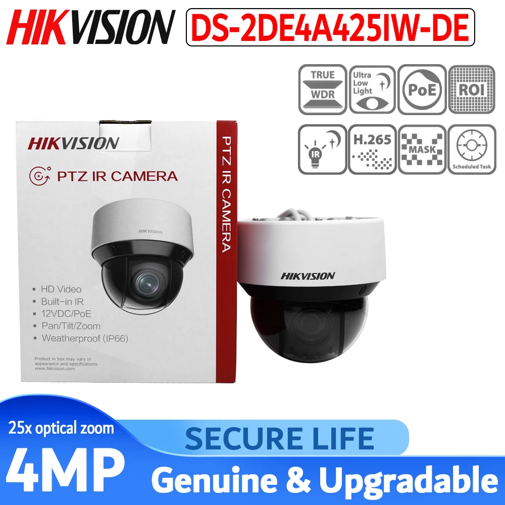 Международная версия Φ 4 МП 25X сеть 50m IR Hikvision PTZ камера POE H.265 CCTV камера|Камеры