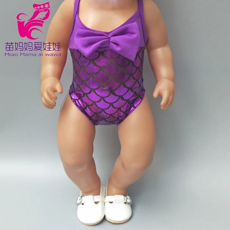 

43cm baby dolls bikini summer wearing Mermaid also suit for 18 inch girl dolls swim wear