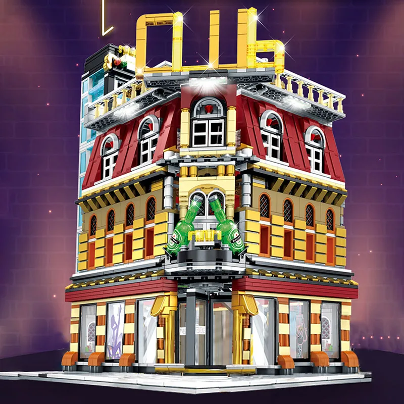 MOC 15002 уличная совместимая игрушка SD6991 ночной клуб набор 5 в 1 USB светодиодная