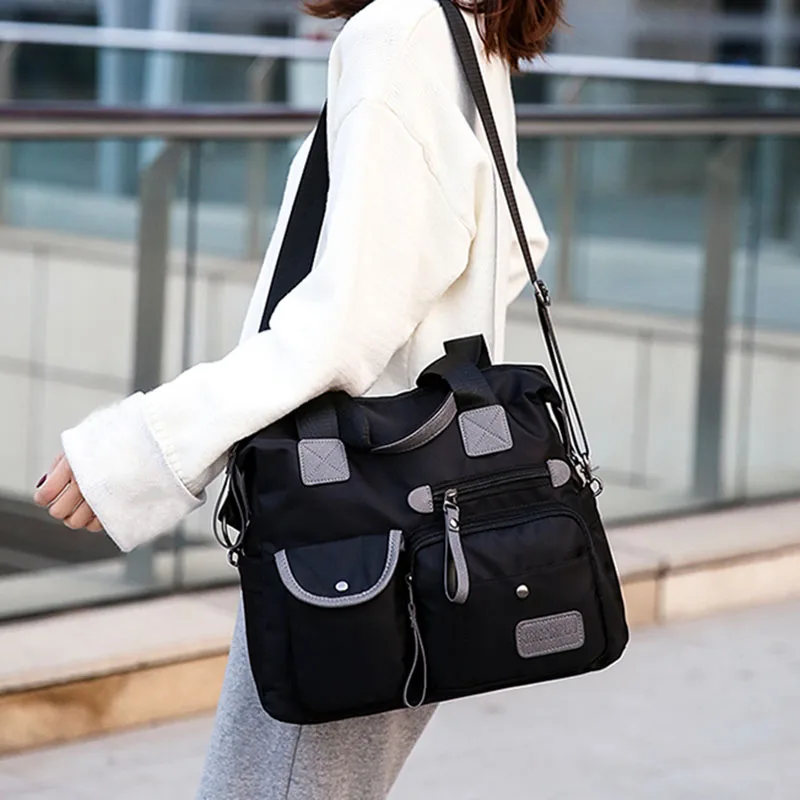 

Сумка-тоут из ткани Оксфорд, нейлоновая, водонепроницаемая, Черная