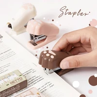 netto mini stapler set with 1000pcs 12 staples cute cat paw paper binder stationery office binding tools school supplies a6622