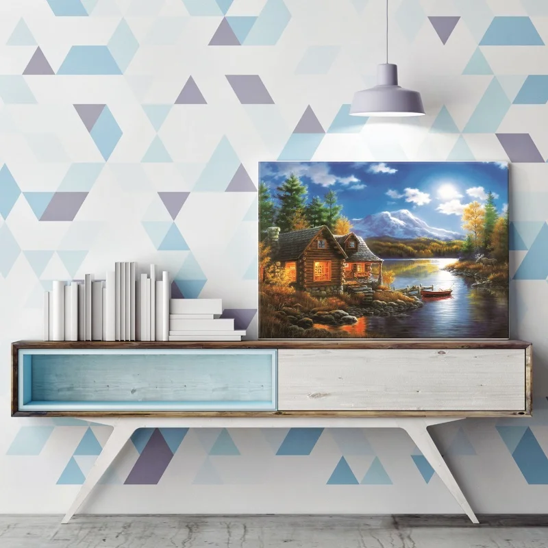 Пейзаж Daimond картина мозаика дом Алмазная 5D полная вышивка крестом дрель|Алмазная