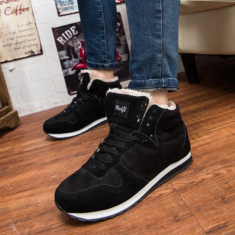Ботильоны мужские ботинки зимняя обувь размера плюс зимние кроссовки теплая