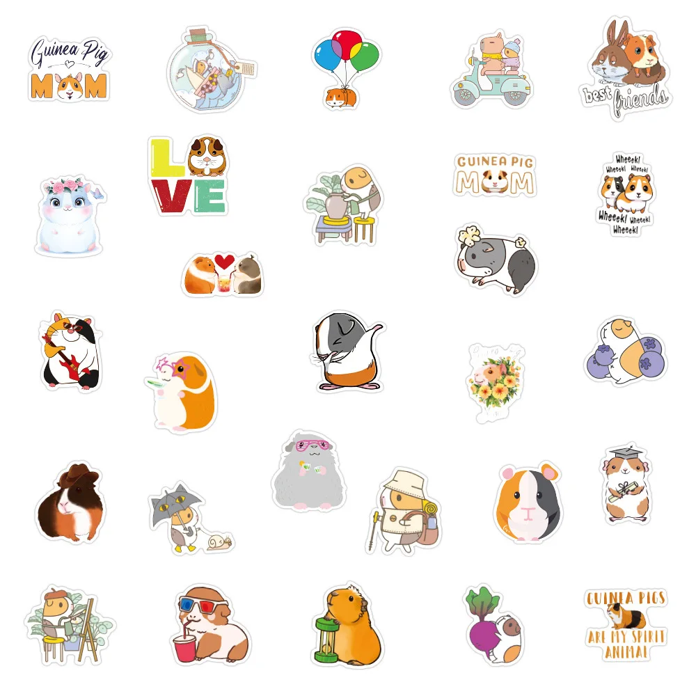 

10/50Pcs Funny Hamster Stickers Laptop Skateboards Luggage Motorcycles Phone Children's Toy Waterproof Sticker Classic Decal