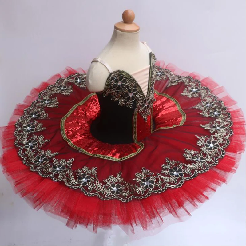 Детское праздничное балетное платье пачка с блестками танцевальные костюмы для