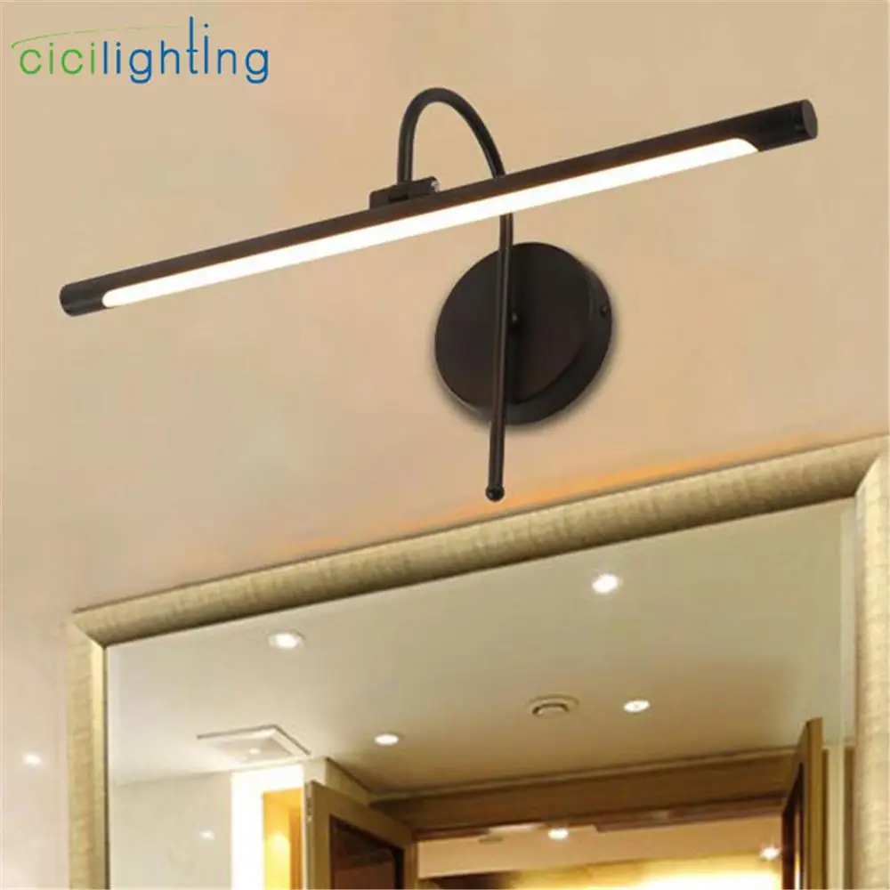 Серебристый черный светодиодный современный светильник алюминиевый настенный