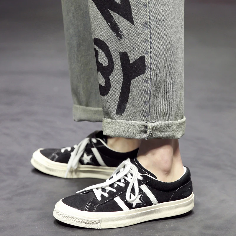 Новинка весна-осень 2020 мужские уличные хип-хоп джинсы с принтом алфавита модные