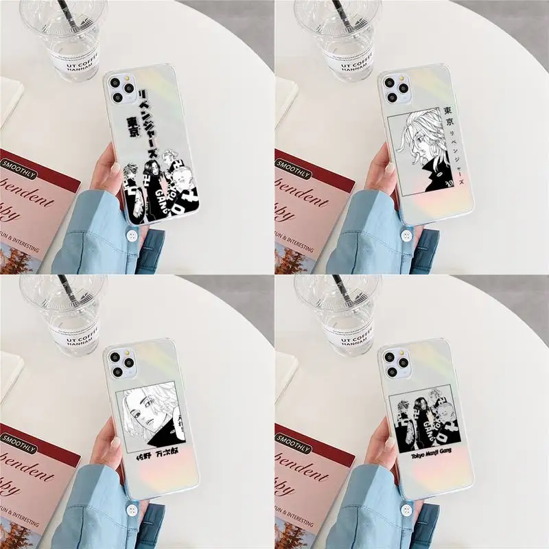 

Tokyo Revengers manjiro sano Phone Case Laser Transparent for iPhone 11 12 pro mini 7 8 Plus X XS Max HUAWEI MATE 30 40 Soft TPU