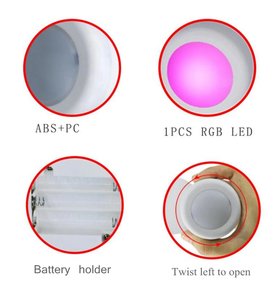 Беспроводной светодиодный ночник RGB 12 цветов приглушаемый сенсорный светильник