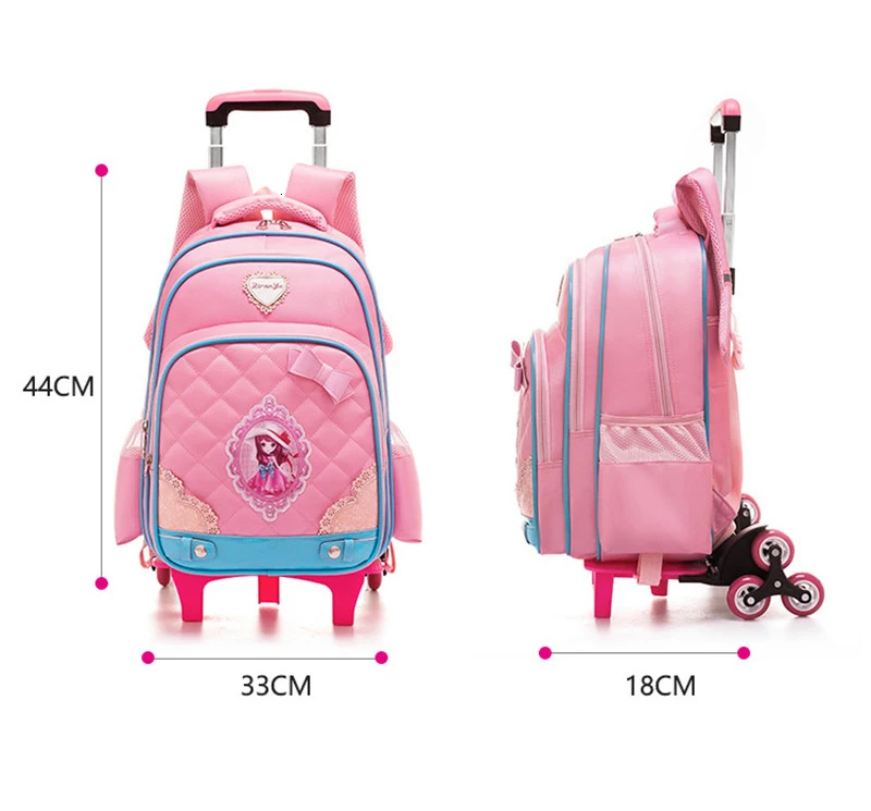 Чемодан для мальчиков и девочек школьный рюкзак на колесиках детские сумки книг