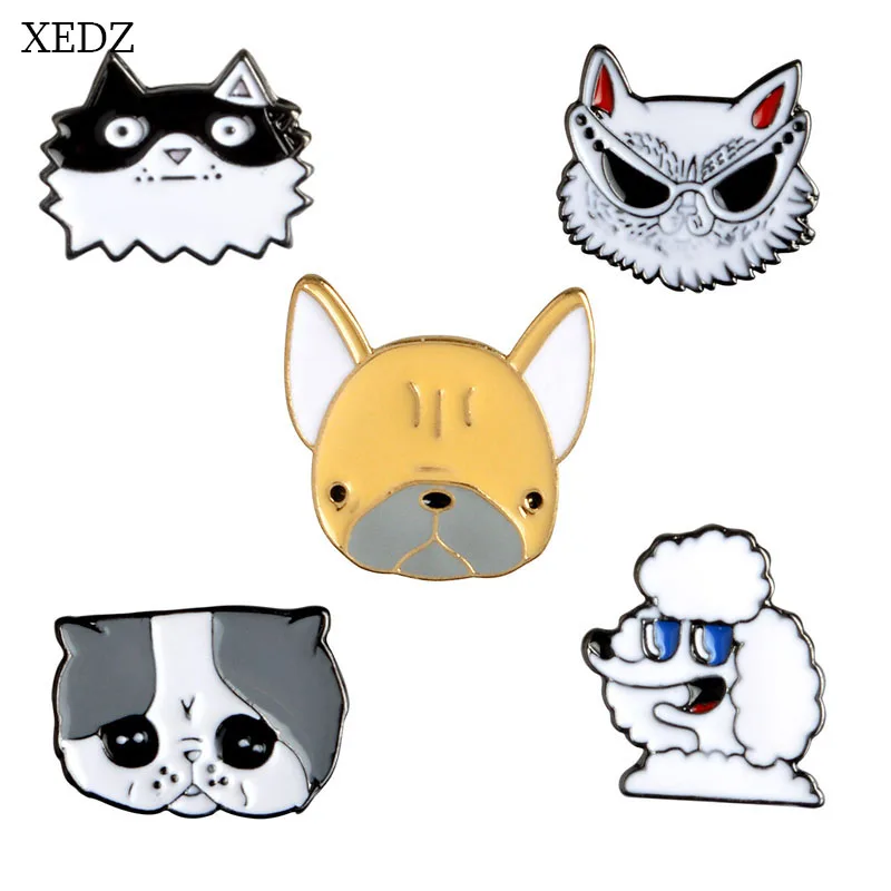 XEDZ Новая Коллекция собак Шиба ину бульдог Джим хаски собака кошка животное брошь