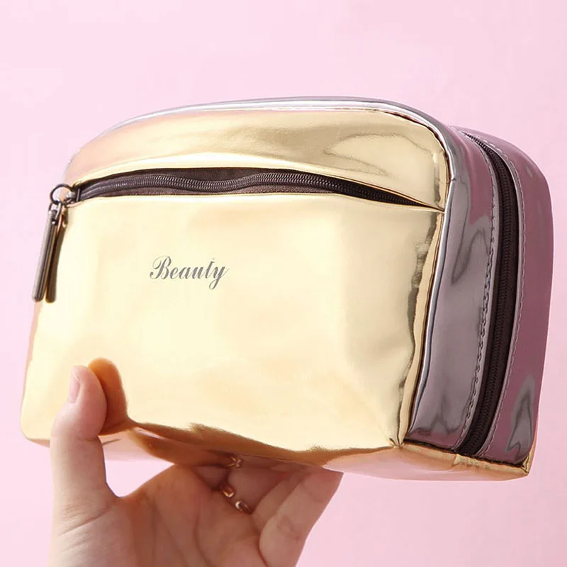 YiCleaner Pouch Handbag PU Cosmetic Bag Women Makeup Storage Organizer Waterproof Zipper Toiletry Wash Bags | Дом и сад