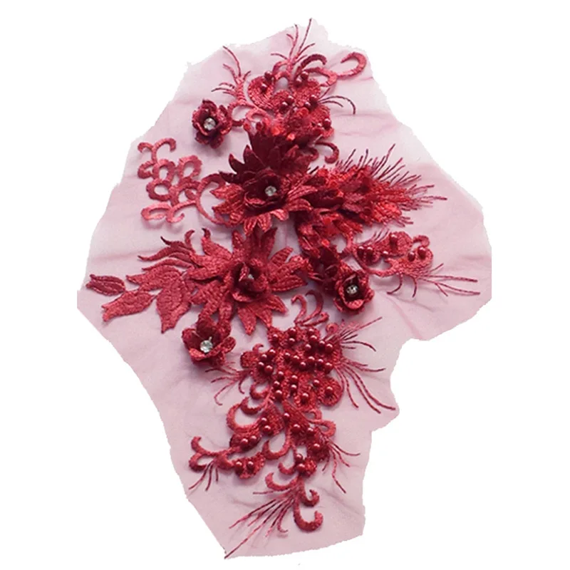 Бусины стразы из сетчатой пряжи трехмерная ткань для вышивки цветами аксессуары