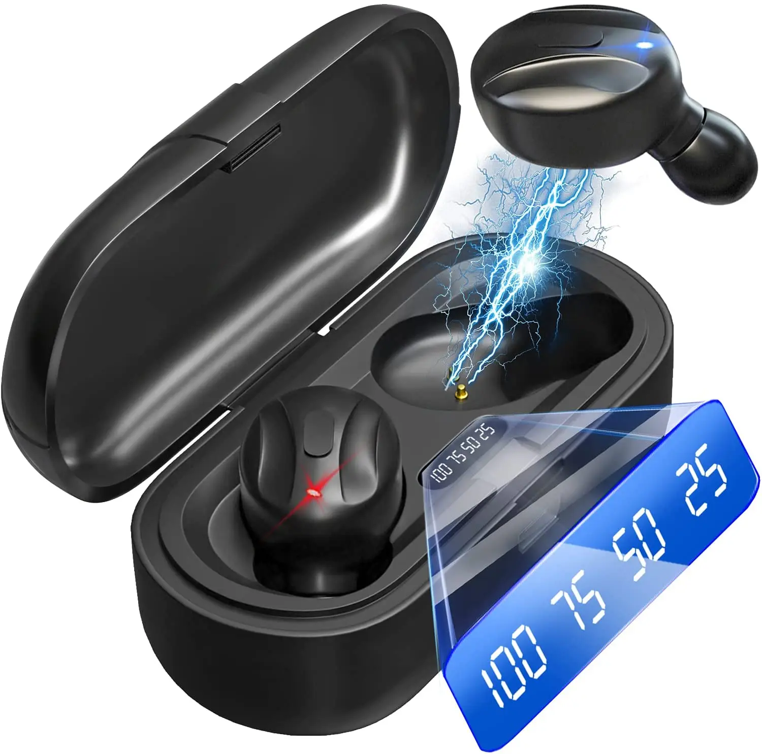 

TWS Wireless Earbuds Stereo HiFi Bluetooth Earphone LED Display Sport Headphone with Microphone Headset for Phone VS Air Pro