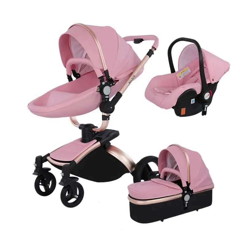 

3 in 1 Baby Stroller tricycle baby walker High Landscape Stroller Folding strollers baby trolley baby pram for baby 0-36 months