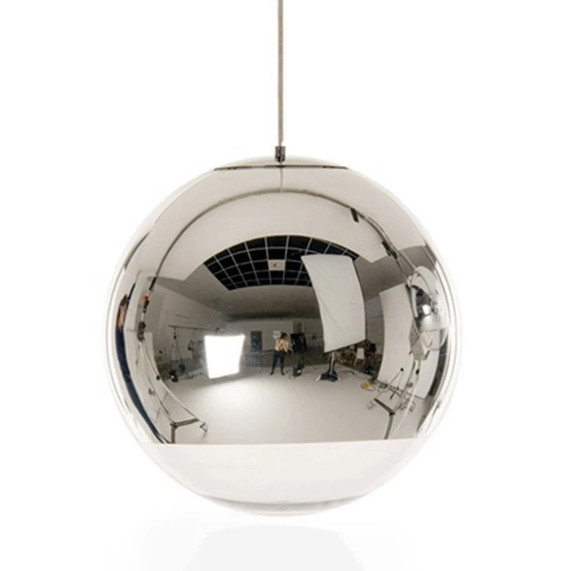 

Mirror Glass Ball Modern Pendant Light Chandeliers Copper Silver Gold Globe Loft Kitchen Modern Hanging Ceiling Lamp Lustre