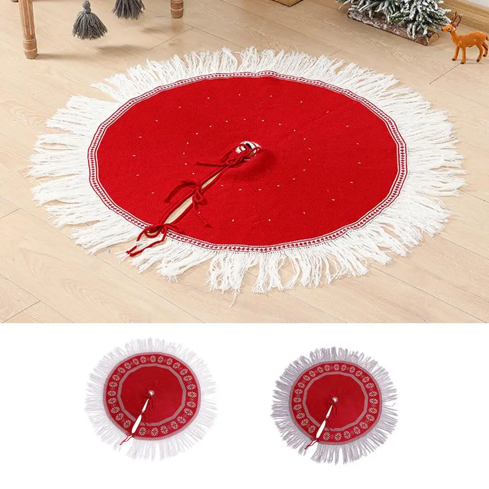 

Украшение для рождественской елки, юбка с кисточкой в виде снежинки для рождественской елки, украшения для рождества, фартук для украшения ...