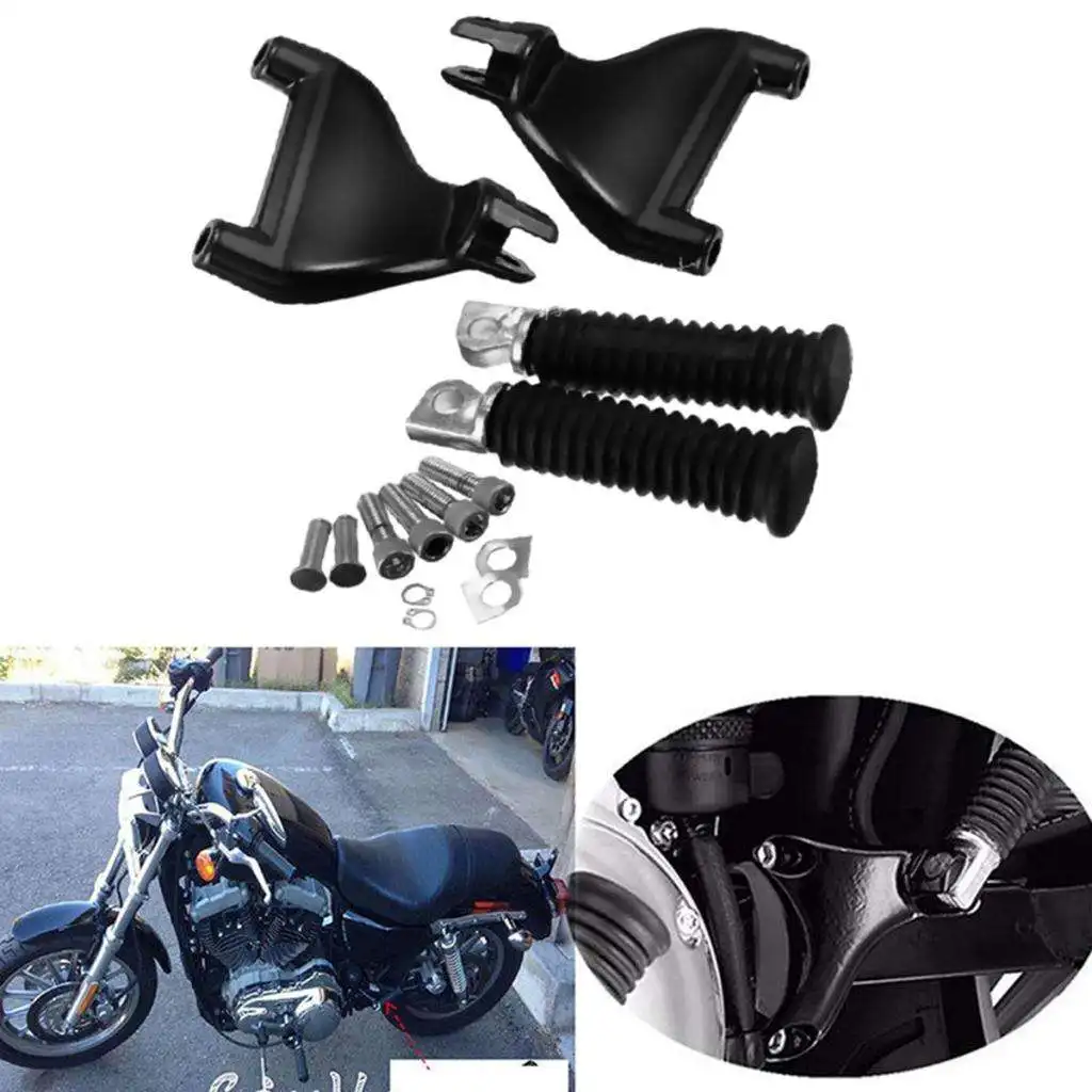 

Rear Passenger Foot Pegs Footpegs for XL 883 1200 2004-2013