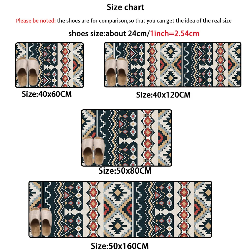 Длинный ковер для кухни и ванной марокканский геометрический Придверный коврик