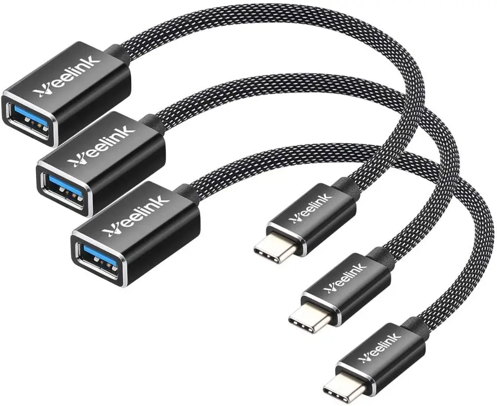 USB C к OTG адаптер 3 пакета 0 Женский Тип кабель совместим с MacBook Air Samsung|Переходники и