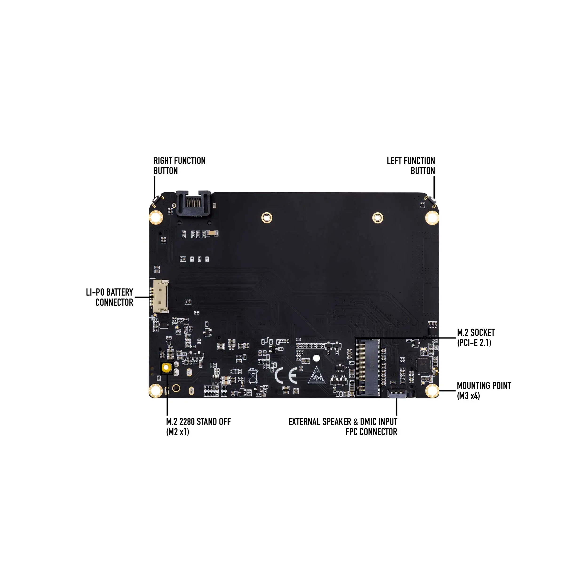 Smartfly Khadas Captain Carrier Board для Edge Rockchip RK3399 ARM SBC/одноплатный компьютер 4 Гб LPDDR4 поддержка Linux Ubuntu
