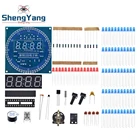 Вращающийся светодиодный дисплей DS1302, электронный модуль будильника, комплект для самостоятельной сборки, светодиодный дисплей температуры