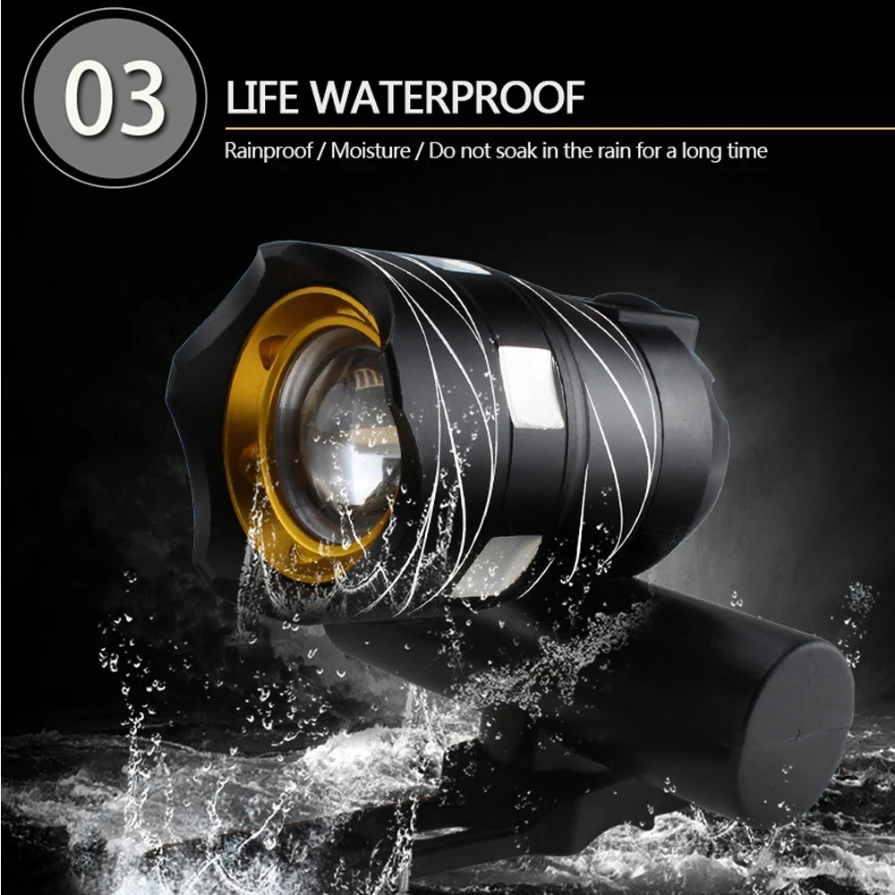 Светодиодный задний фонарь T6 регулирусветильник USB 2000 лм 3 режима