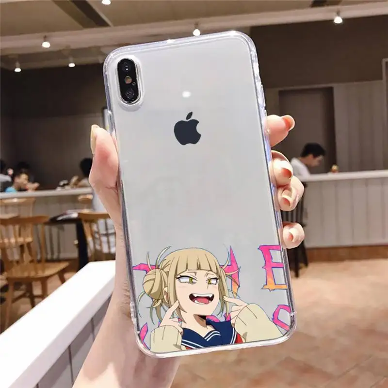 

Himiko Toga Tokyo Ghoul anime Anti-fall luxury Phone Case cover Transparent for iPhone 6 7 8 11 12 s mini pro X XS XR MAX Plus