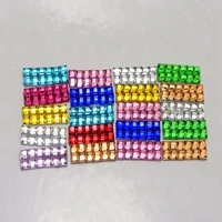 500 mixed colour mosaics 2mm square rectangle flatback rhinestone gems 12x4mm