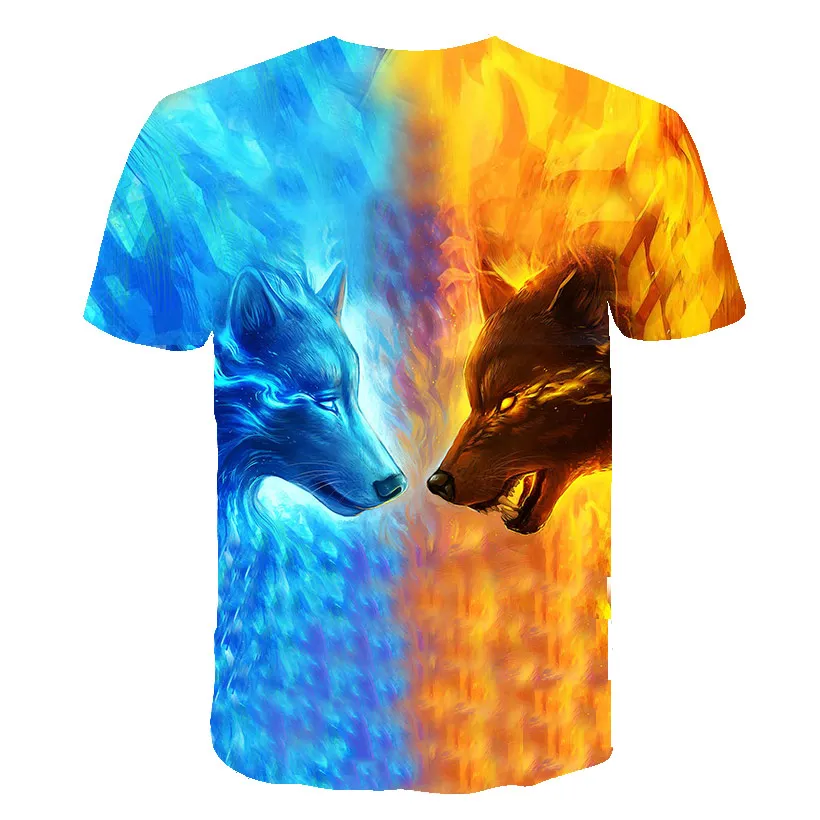 

Summer Fashion Wolf Printed T-shirt Kids Clothes Boys T Shirt Baby Boy Girl Tops Tee Short Sleeve Camiseta Round Neck Tshirt