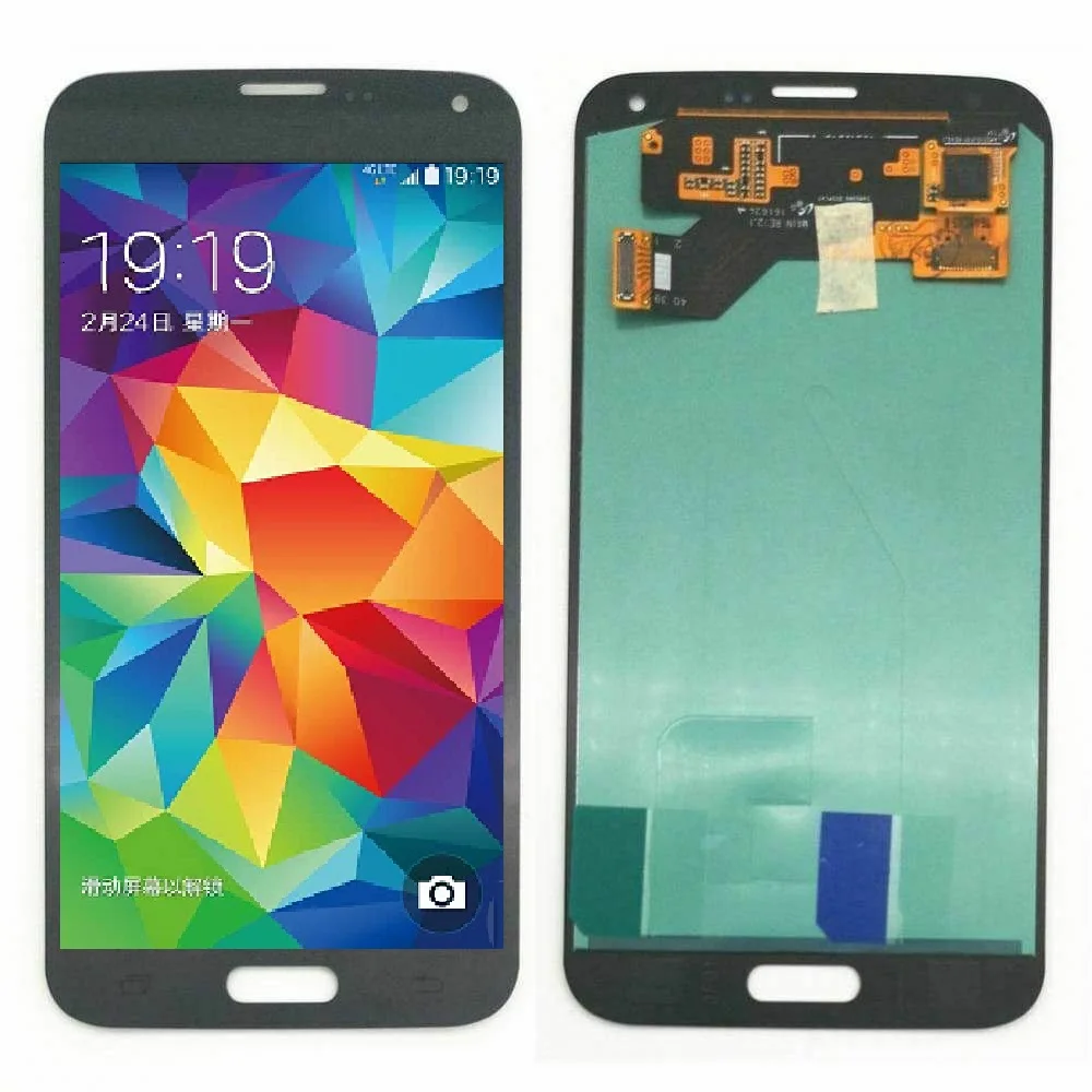 

Original AMOLED For SAMSUNG Galaxy S5 G900F G900H LCD display Touch Screen Digitizer Assembly with Adhesive