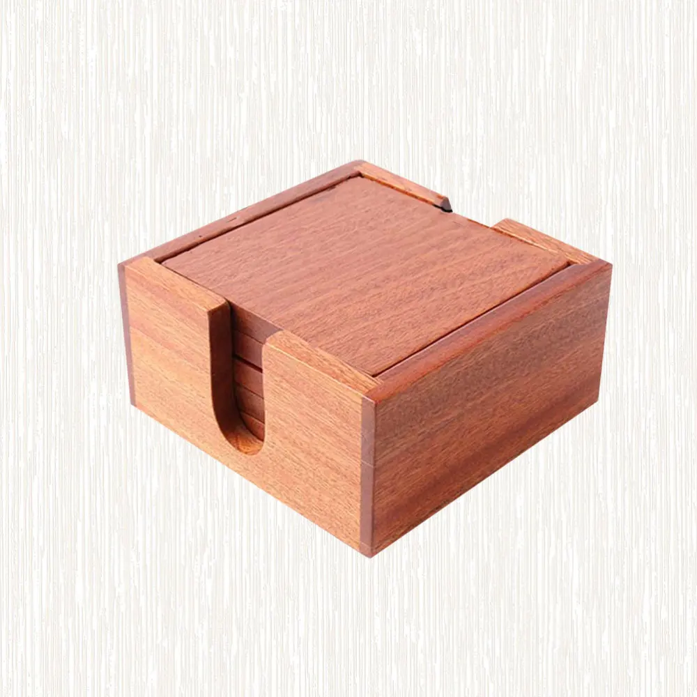 

1pc Multifunctional Household Wooden Coaster Placemat Cup Holder Heat Resistant for Home (Brown)