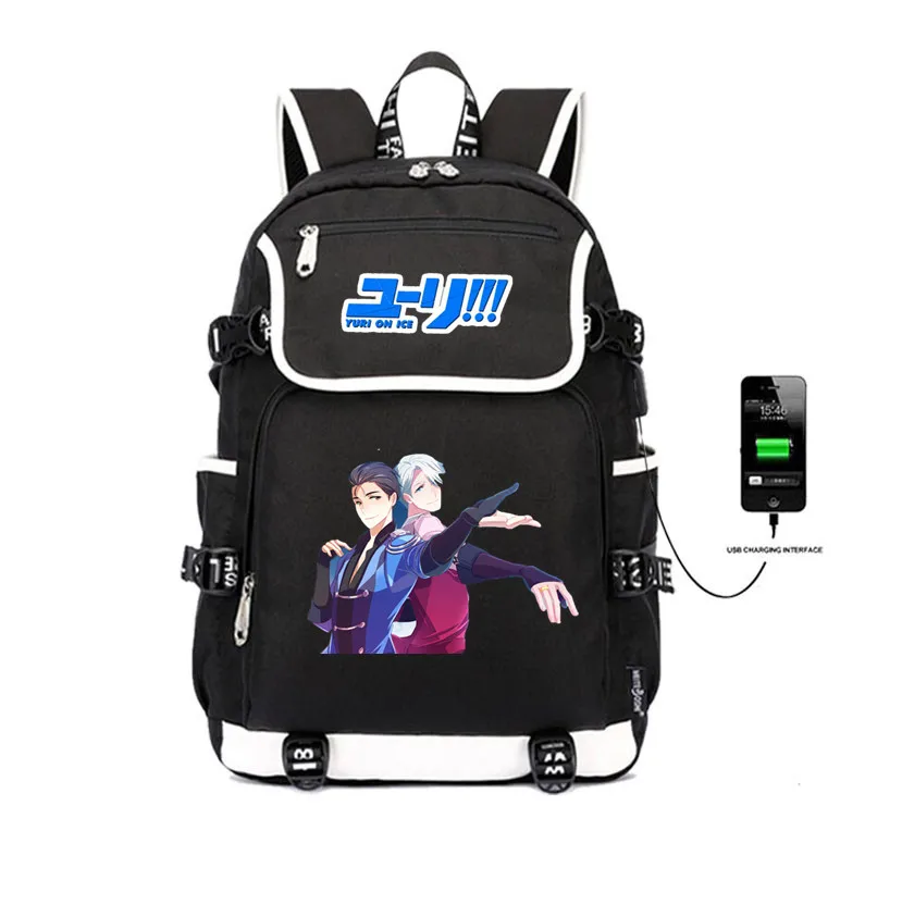Yuri on Ice Victor аниме дизайнерский рюкзак для книг 15 6 дюймов ноутбука женщин мужчин
