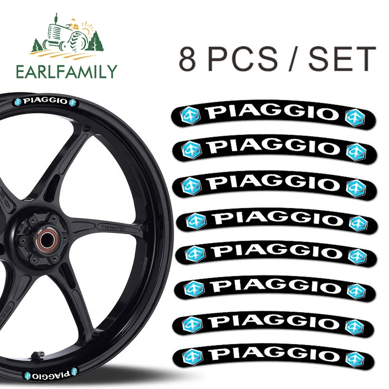 EARLFAMILY 13 см x 1 3 8x для Piaggio обода наклейка s полосы колеса набор автомобиля Мотоцикл