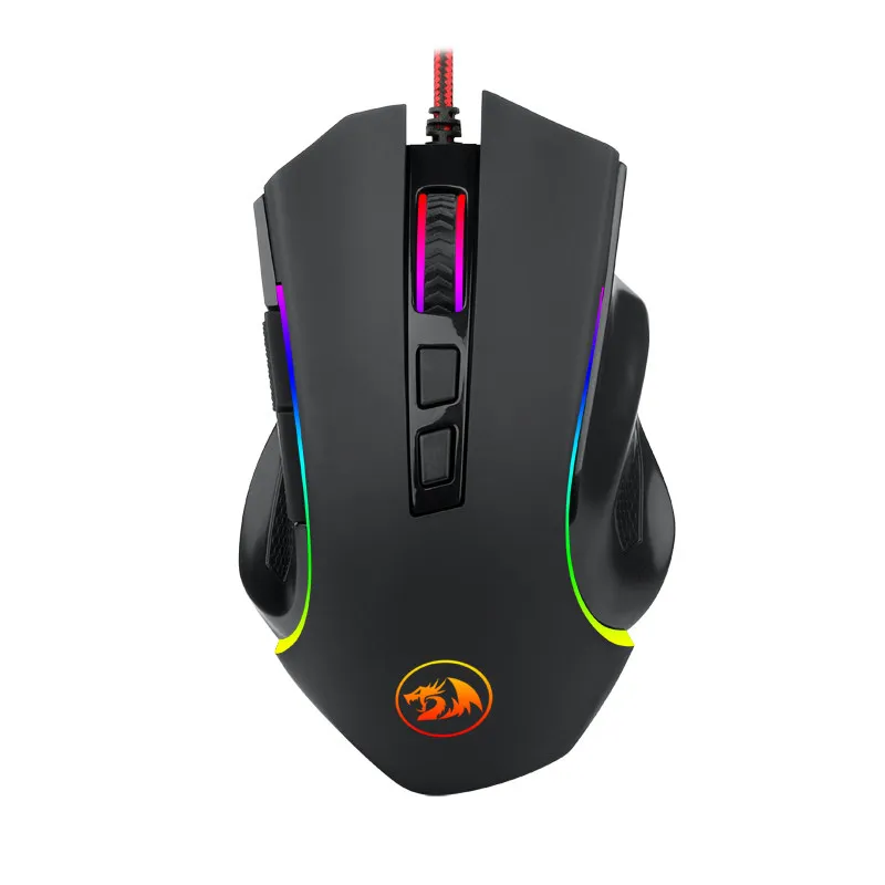 

Redragon M607 Wired Gaming Mouse RGB Backlight Ergonomic 8 Buttons Programmable 7 Backlight Modes 7200 DPI For Windows PC Gamers