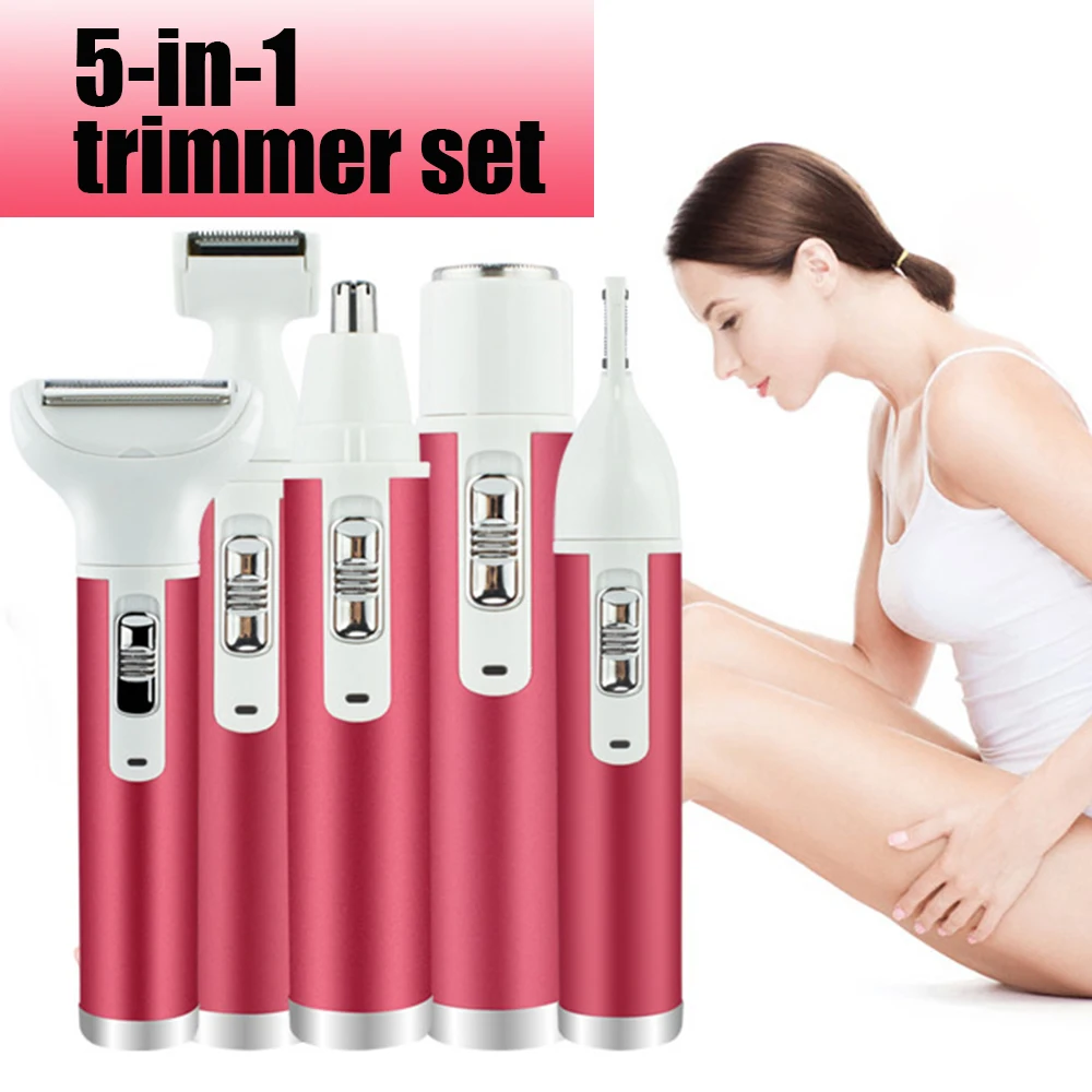 Набор 5 в 1 женский триммер для сухого и влажного бритья|Помазок| |
