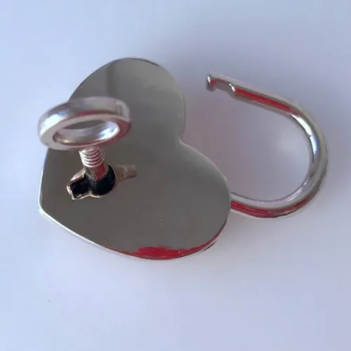 Silver Портативный мини-замок в форме сердца, старинный стиль, архаизмы, замок для спортивного шкафчика, замок для ключей, замок для багажа - Цвет: Silver