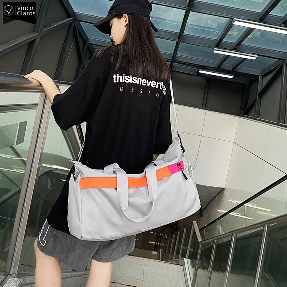 

Trend Brand Designer Sport Gym Bag Women Lightweight Oxford Travel Bag Dry Wet Separation Duffle Bag for Women Luxury Handbag