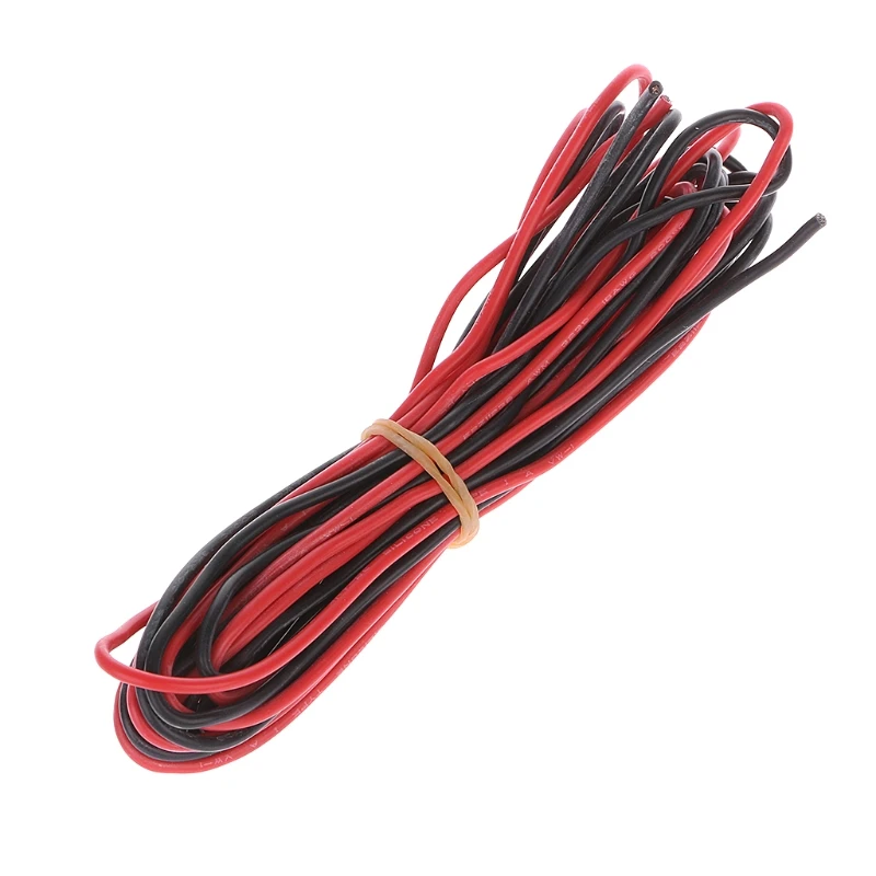 

3 Meter Red + Black Silicone Wire 18AWG Heatproof Soft Cable RC Lipo Battery ESC