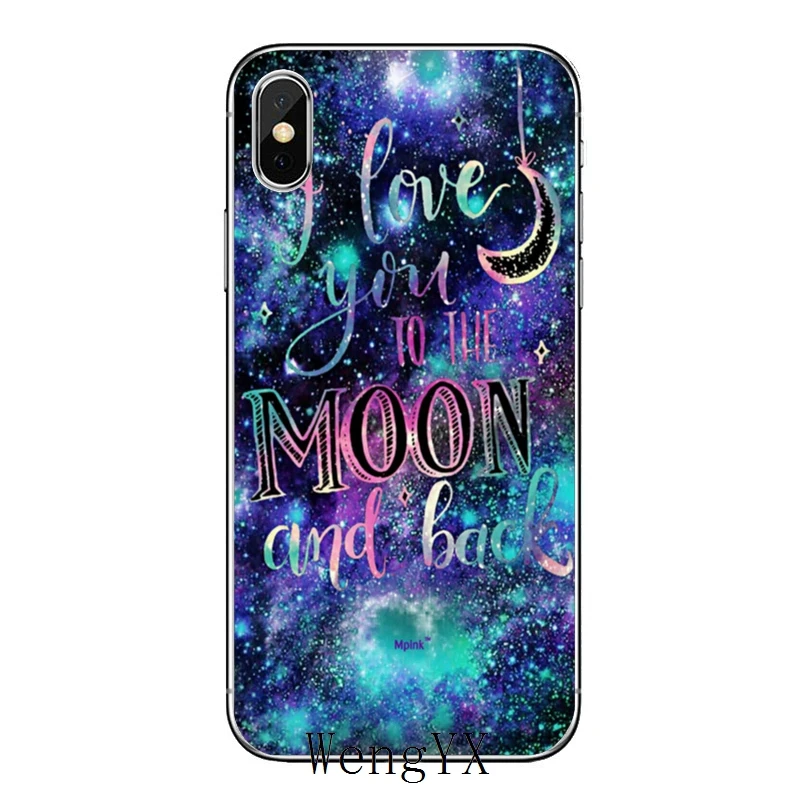 С надписью «I Love You To The Moon And Back(для iPhone 11 pro XR X XS Max 8 7 6s plus SE 5S 5c iPod Touch 5 6 Чехол - Цвет: Moon-And-Back-A-03
