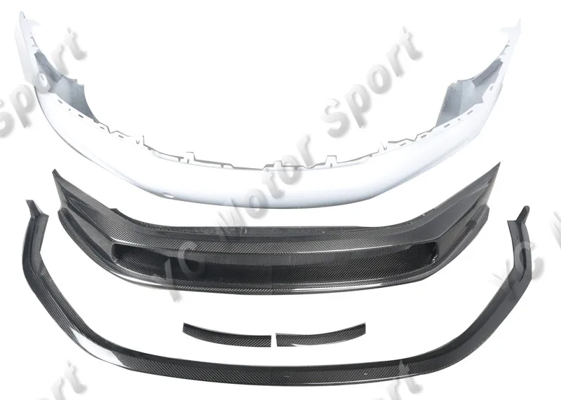 Передний бампер Dry Cabron &amp Portion с отделкой из углеродного волокна в стиле GT3