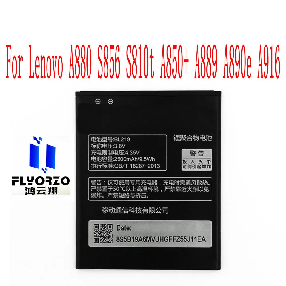 

Brand New High Quality 2500mAh BL219 Battery For Lenovo A880 S856 S810t A850+ A889 A890e A916 Mobile Phone