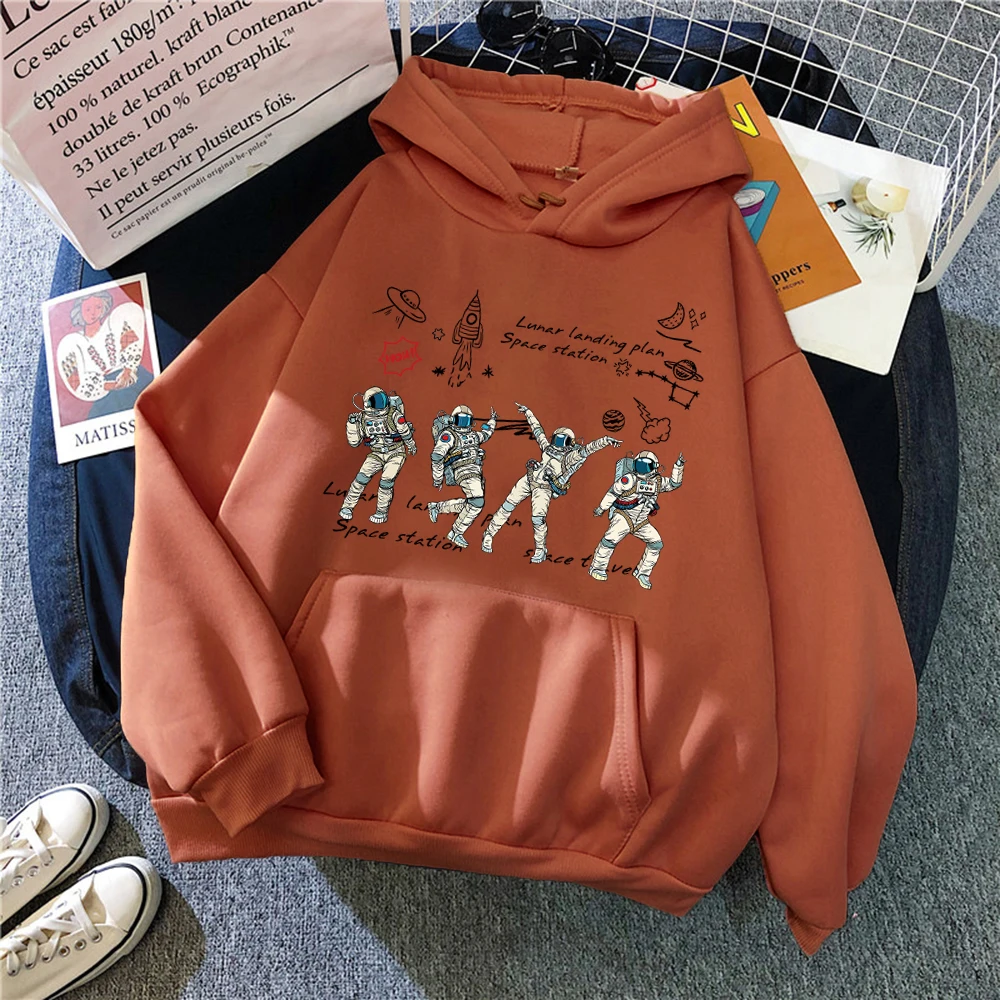 

Space Station Print Female Hoodie Fashion Casual Hip Hop Top 2021 Autumn Oversize Hoodies Retro Crewneck Sweatshirt Womans